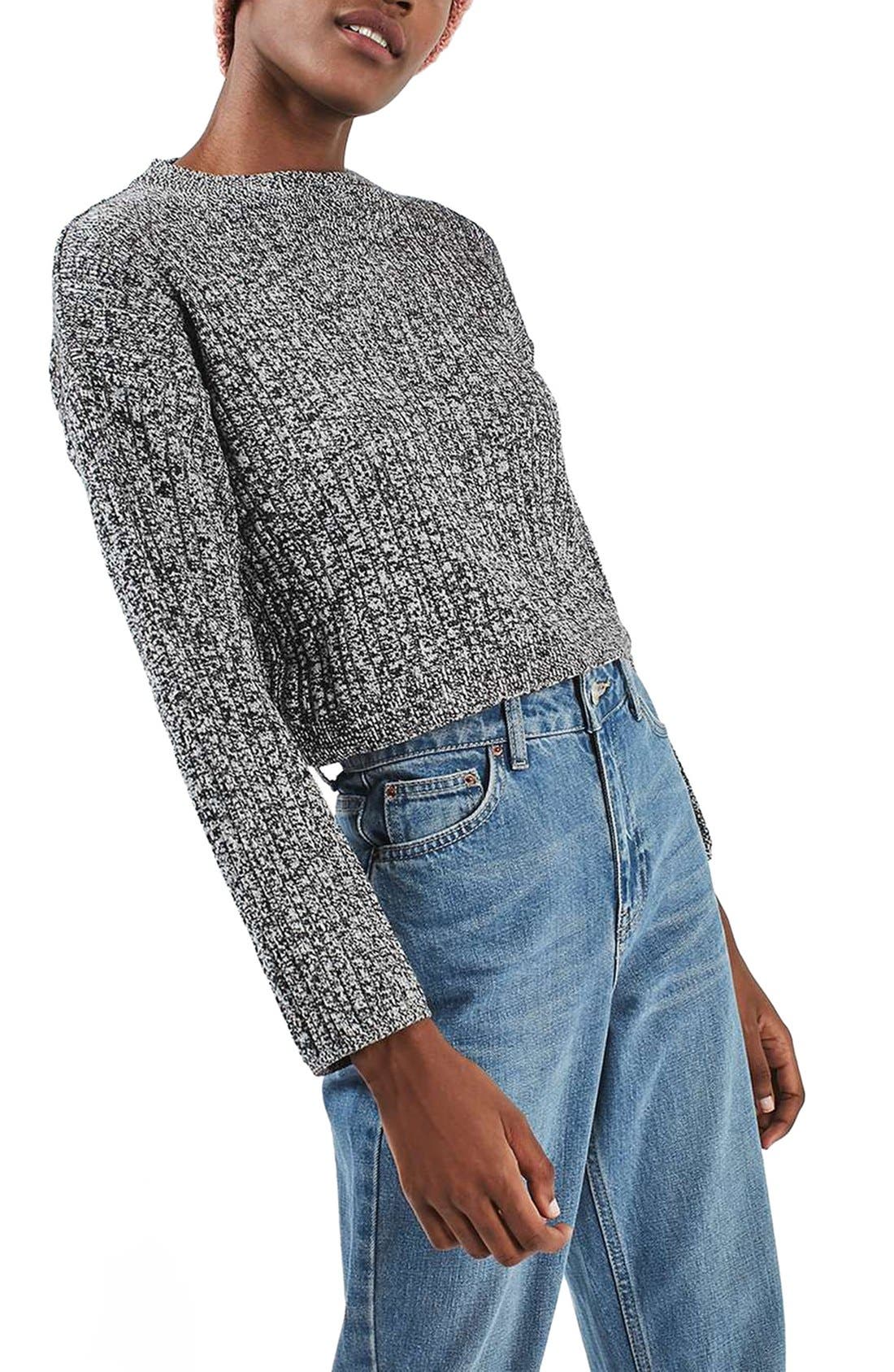 Marled Crop Sweater Nordstrom