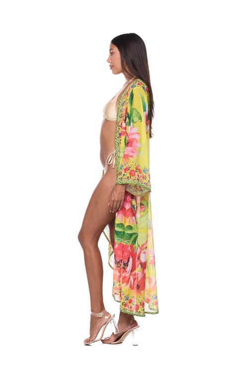 Ranee's Ranees Embellished Cover-up Duster In Yellow