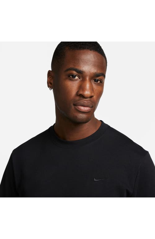 Shop Nike Primary Training Dri-fit Short Sleeve T-shirt In Black/black