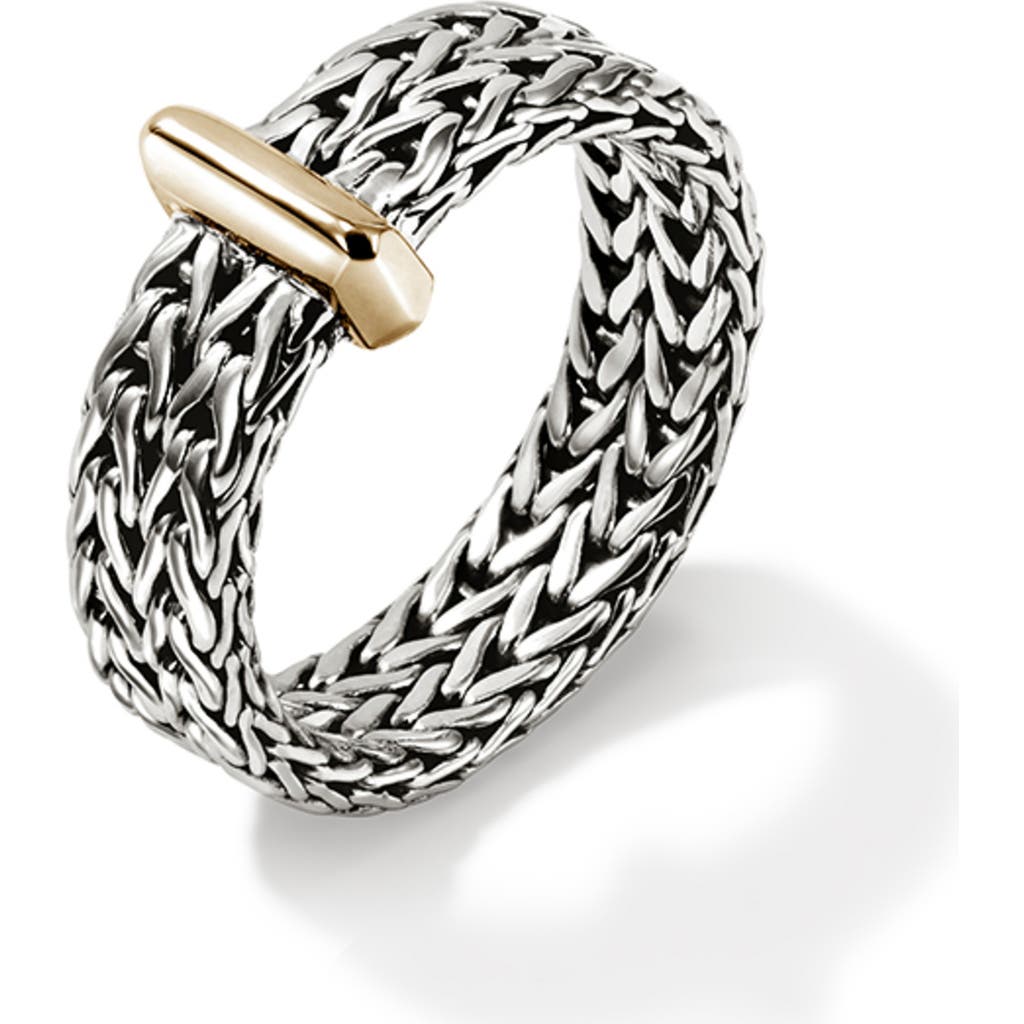 John Hardy Rata Chain Station Ring In Silver