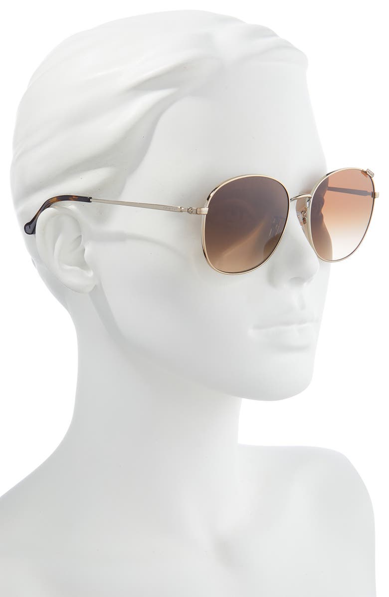Chloé 53mm Gradient Rectangular Sunglasses, Alternate, color, 