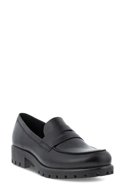 ECCO ModTray Penny Loafer in Black Leather at Nordstrom, Size 5-5.5Us