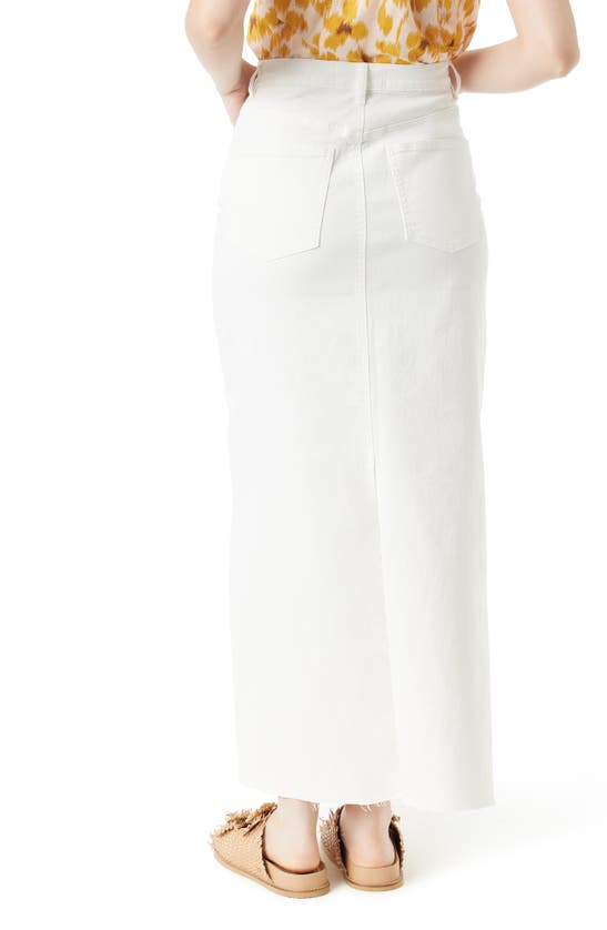 Shop Sam Edelman Dempsey Split Front Denim Maxi Skirt In White