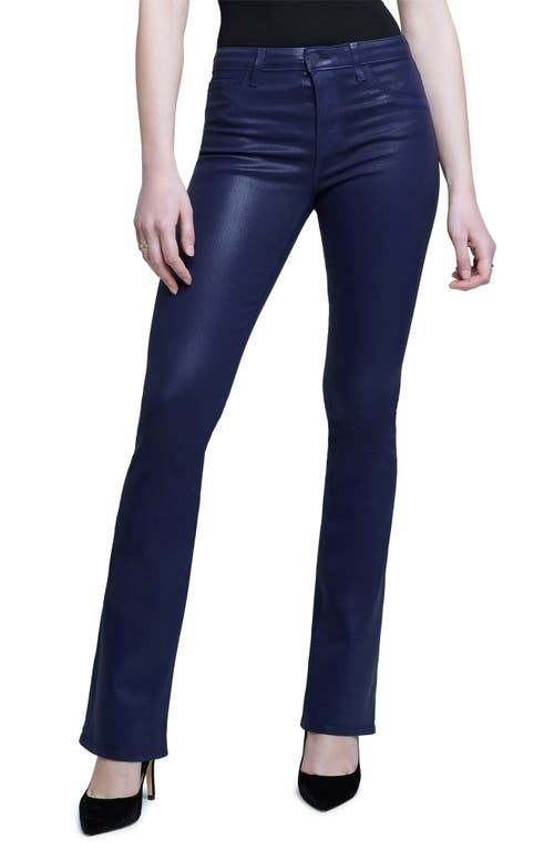 L'AGENCE Selma High Waist Baby Boot Jeans in Midnight Coated