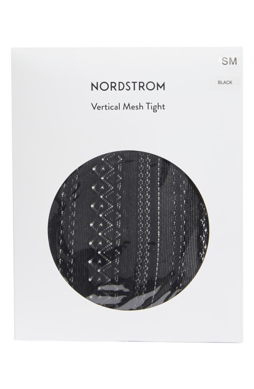 Shop Nordstrom Vertical Pattern Mesh Tights In Black