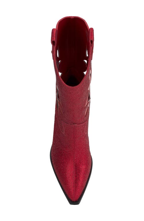 Shop Jessica Simpson Ginika Pointed Toe Western Boot In Red Muse