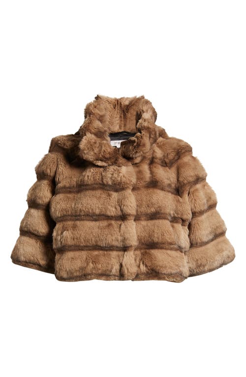 Et Ochs Faux Fur Bolero Jacket In Camel Chinch