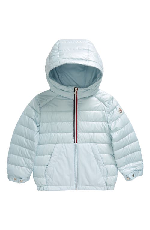 Moncler Kids' Masserau Down Hooded Jacket Light Blue at Nordstrom,