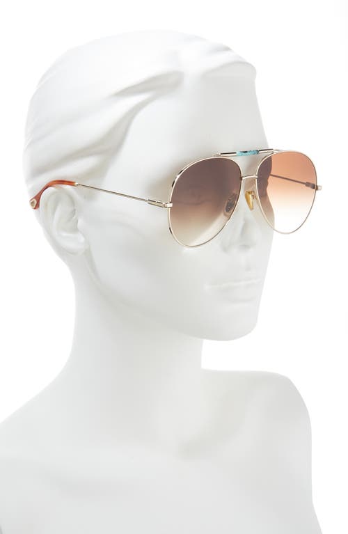 CHLOÉ CHLOÉ 62MM AVIATOR SUNGLASSES