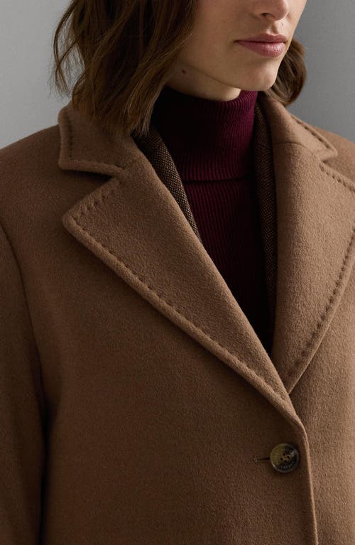 Ralph Lauren Lauren Longline Wool Blend Reefer Coat In New Vicuna
