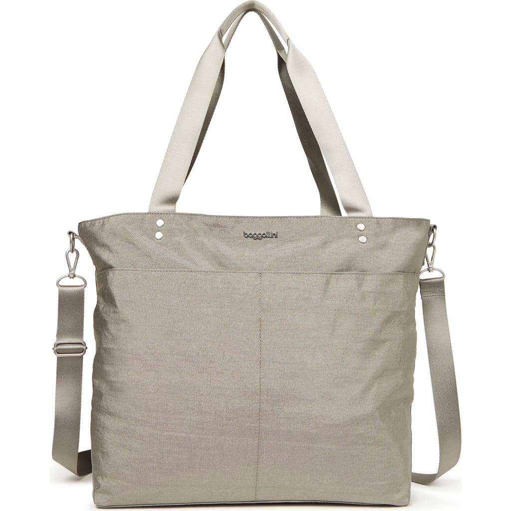 Baggallini Large Carryall Crossbody Tote Bag In Sterling Shimmer