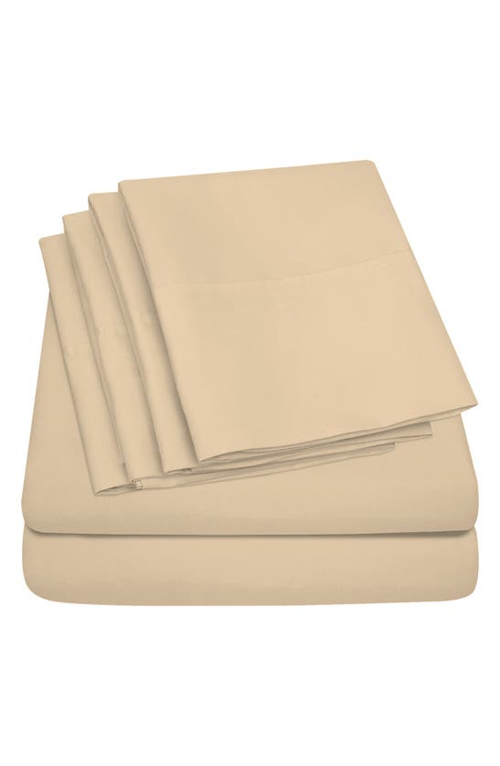 Luxury Home Brushed Microfiber Sheet Set In Cream