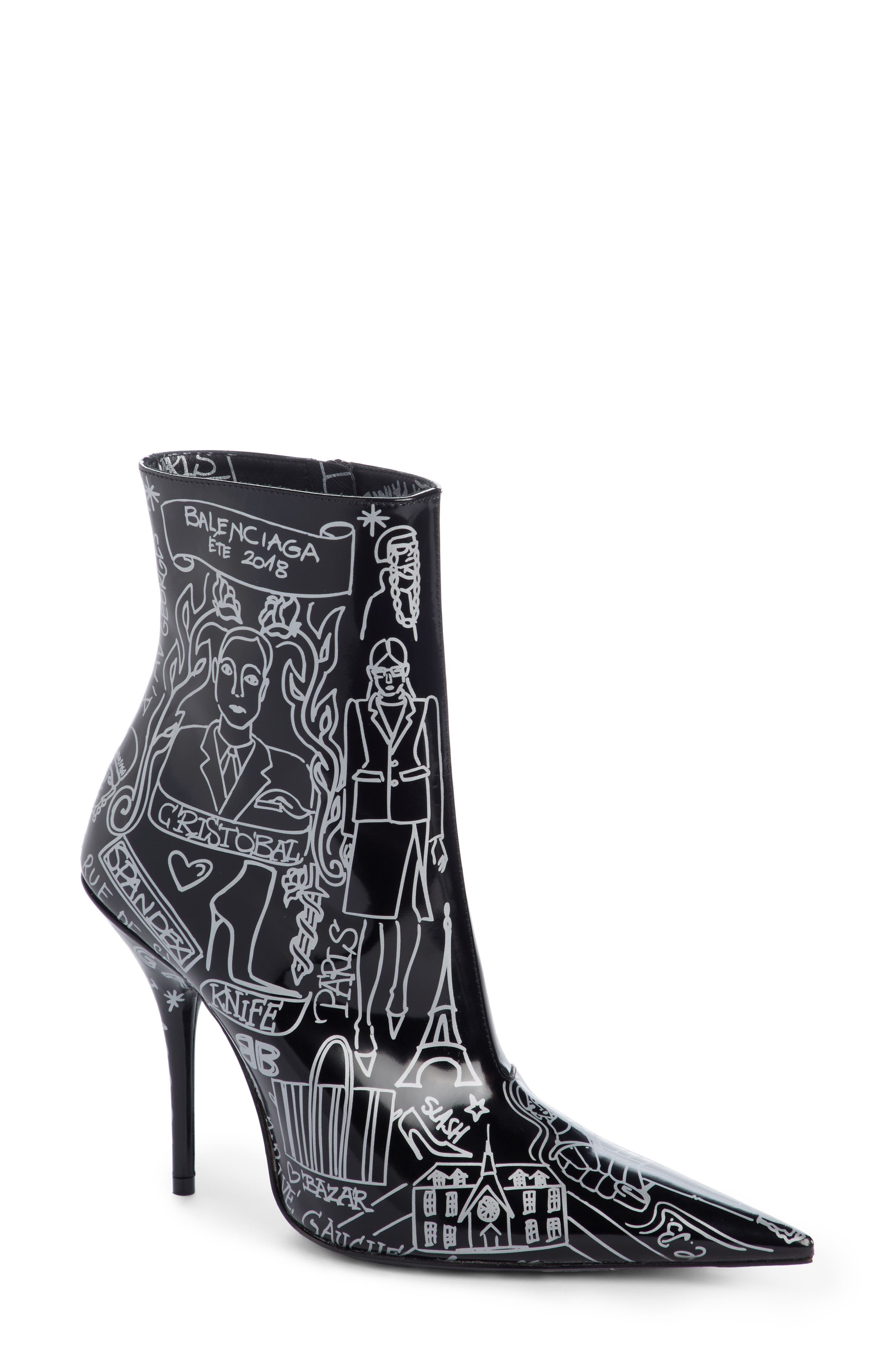 balenciaga pointy toe bootie