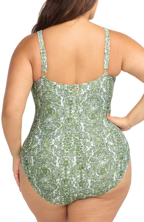 Shop Artesands Mudlahara Rembrant One-piece Swimsuit In Olive