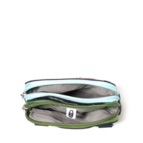 Baggallini Modern Take Two Rfid Crossbody Bag In Navy Rainbow