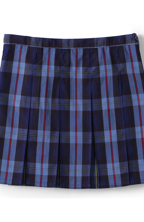 LANDS' END LANDS' END SCHOOL UNIFORM GIRLS PLAID BOX PLEAT SKIRT TOP OF THE KNEE