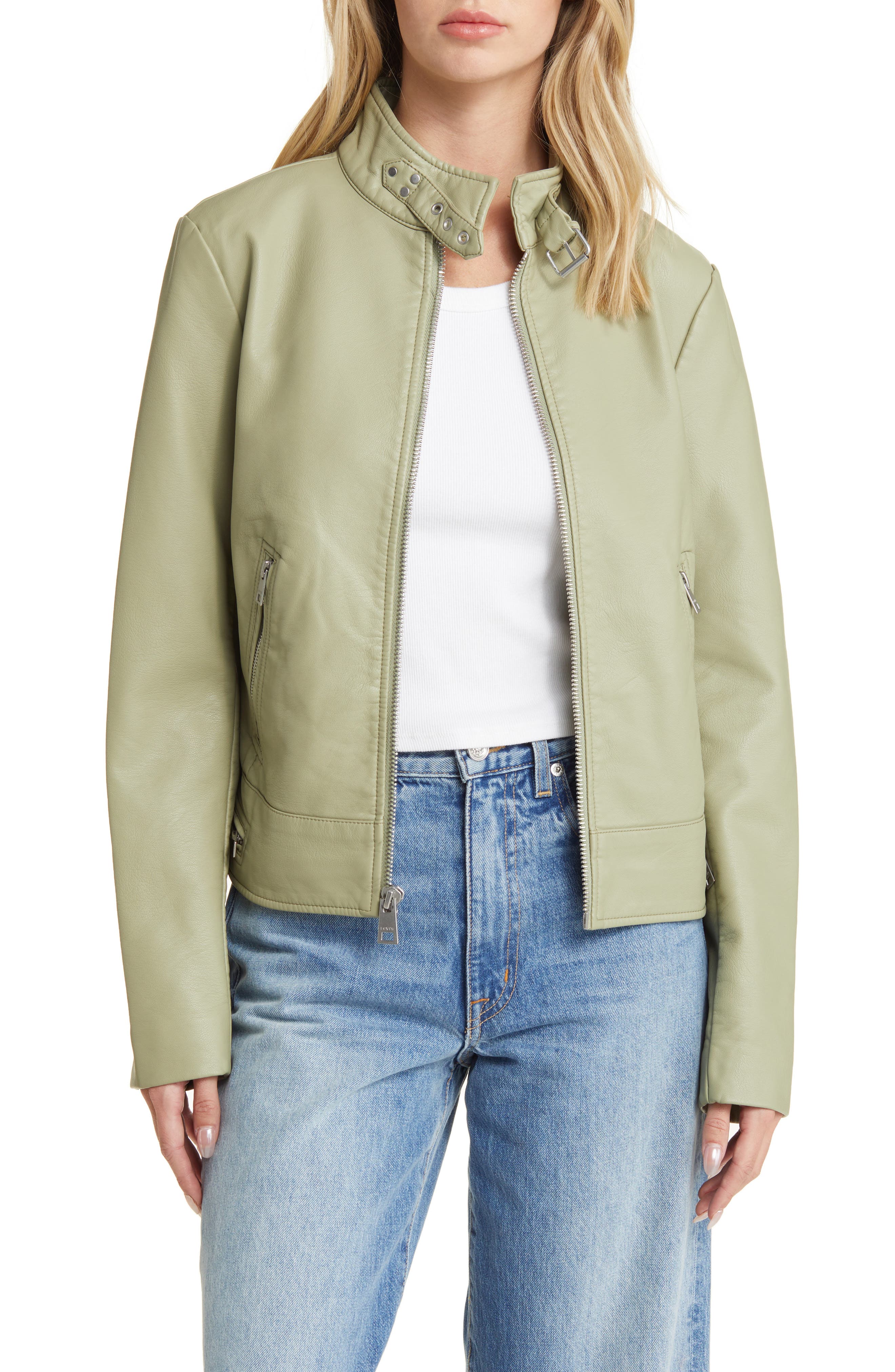 Drome button-down leather jacket - Green