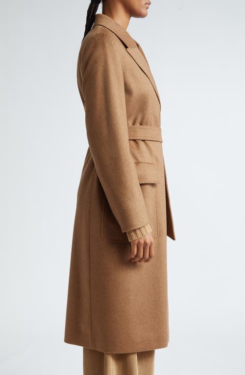 Shop Max Mara Nyssa Cashmere Belted Coat In Tobacco