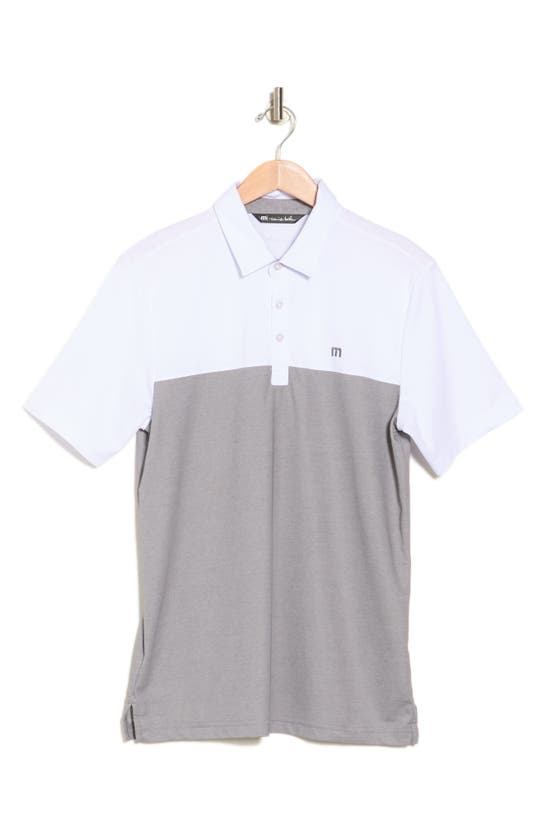 Travismathew The Rudds 2.0 Polo In White/ Heather Quiet