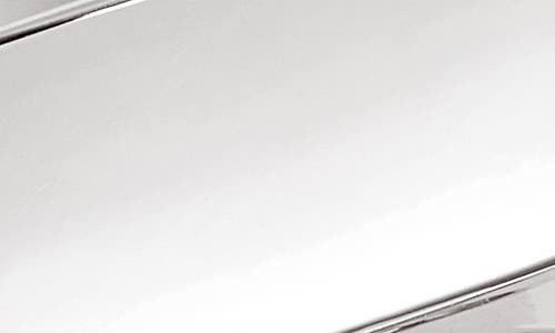 Open Edit Set Of 3 Polished Metal Rings In Clear- Rhodium