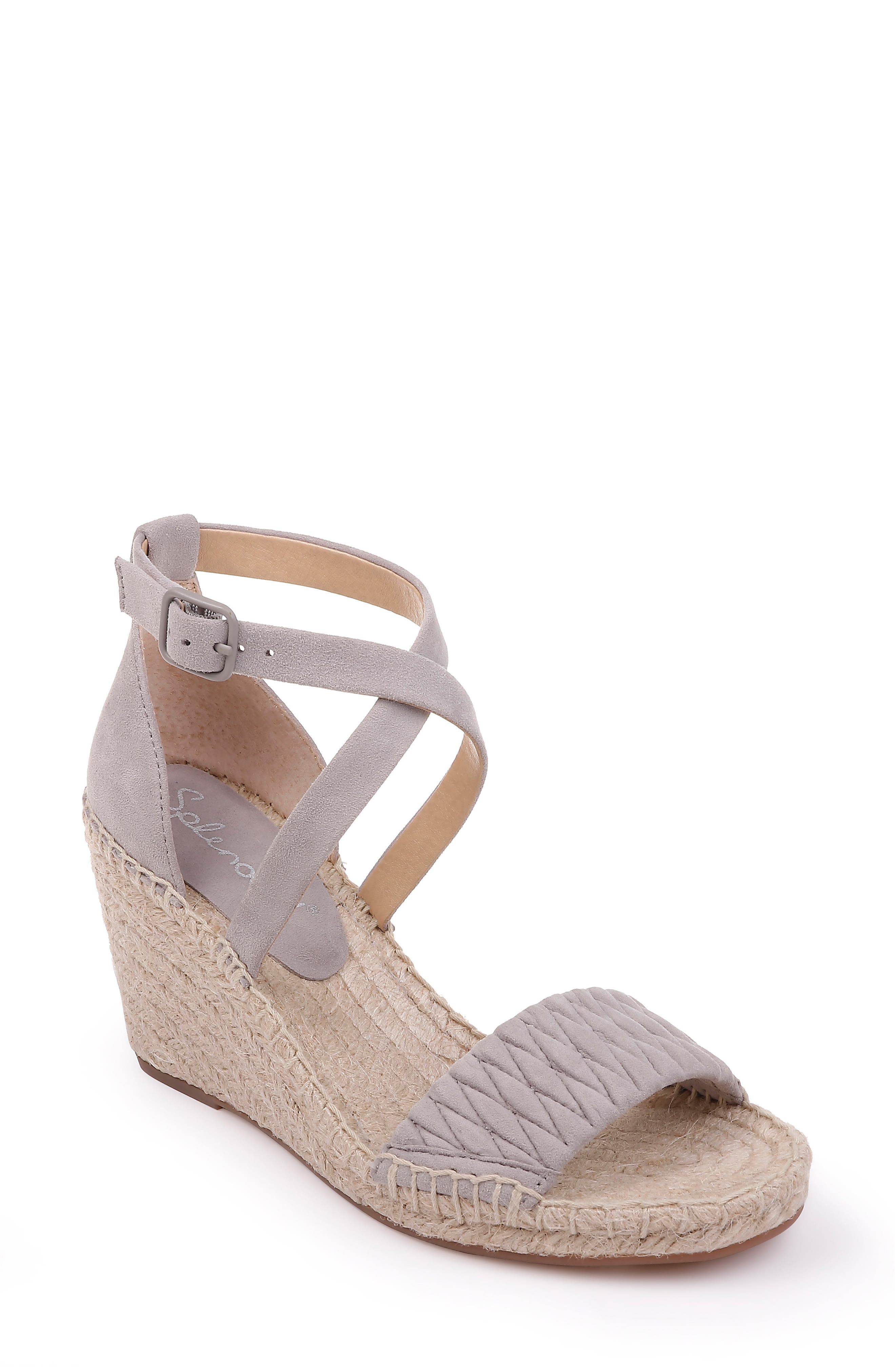 Splendid Sheri Wedge Espadrille Sandal, Grey
