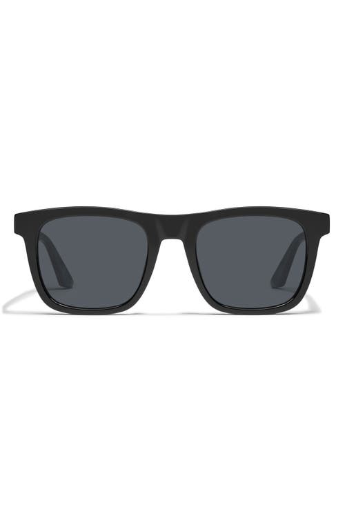 Shop Quay Flip Side 45mm Polarized Square Sunglasses In Black/smoke Polarized