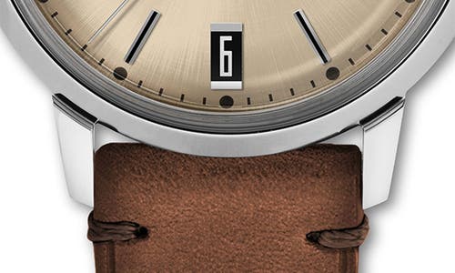 Timex ® Marlin Automatic Leather Strap Watch, 40mm In Brown