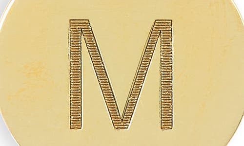 Meshmerise Initial Disc Pendant Necklace In Yellow-m