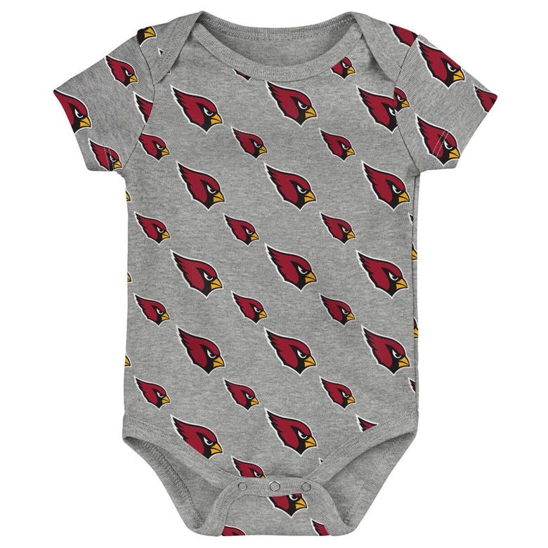 Shop Outerstuff Newborn & Infant Cardinal/gray Arizona Cardinals Two-pack Double Up Bodysuit Set