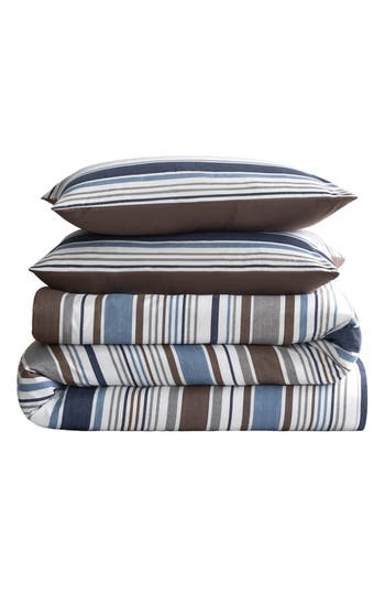Lucky Brand Monterey Stripe 3-piece Duvet Set In Monterey Duvet Set