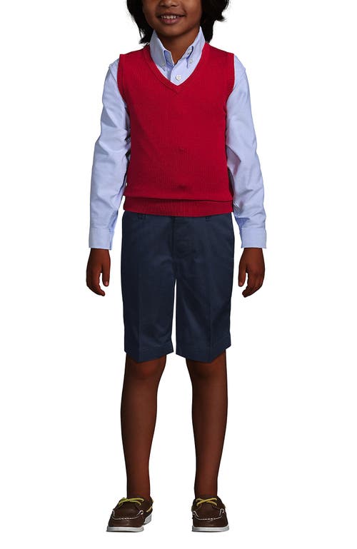 LANDS' END LANDS' END SCHOOL UNIFORM KIDS COTTON MODAL FINE GAUGE SWEATER VEST