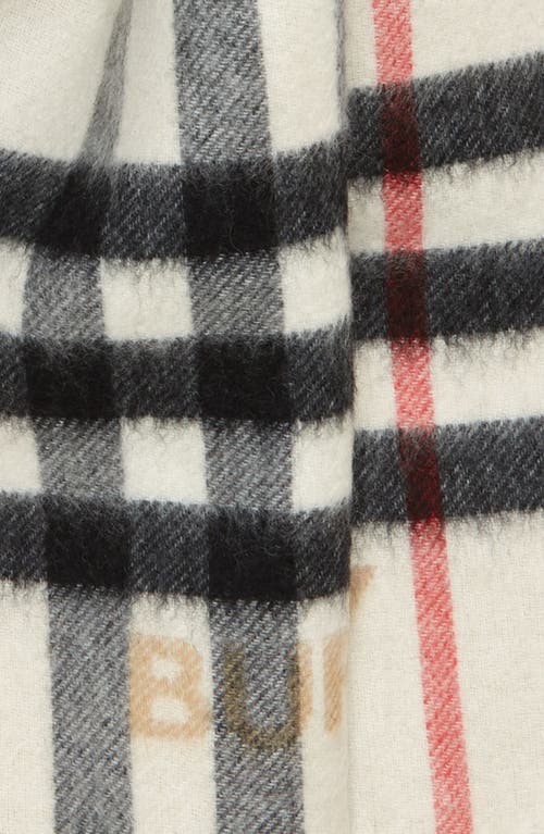 Shop Burberry Giant Split Check Cashmere Scarf In Archive Beige/ivory