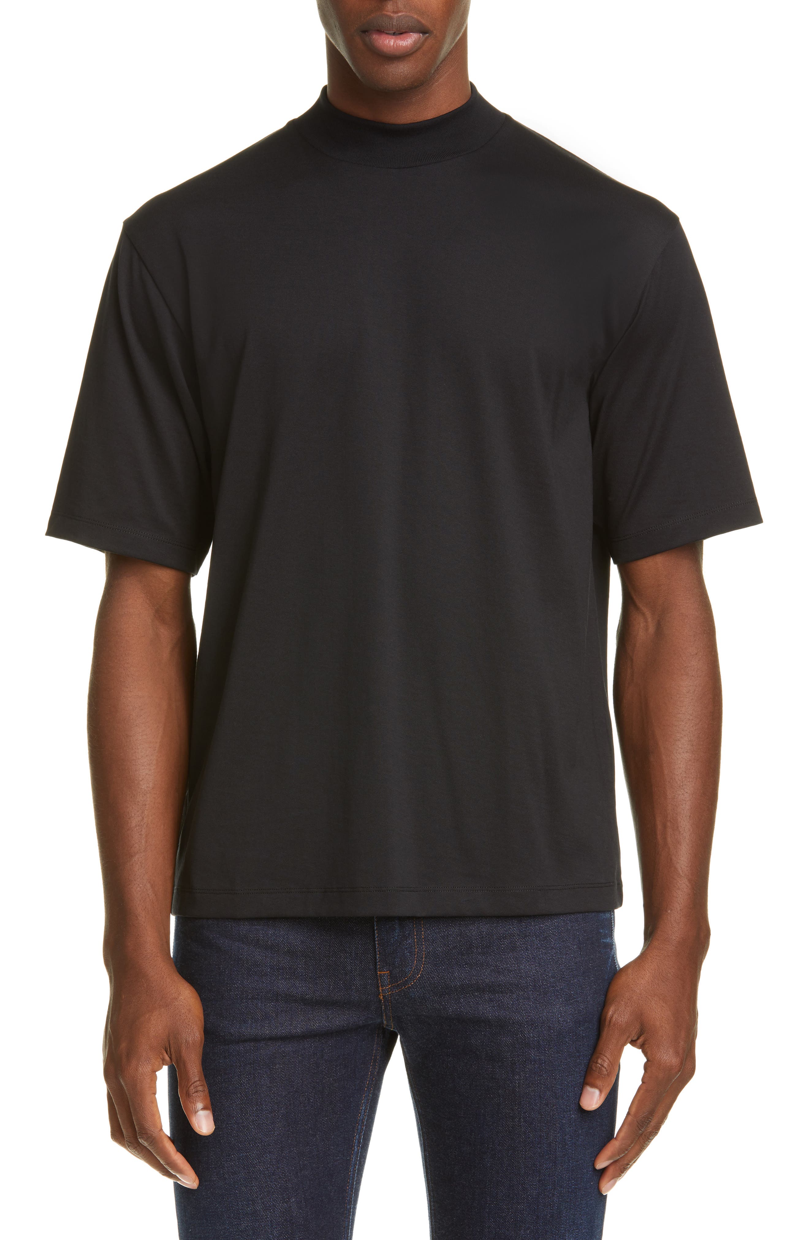 acne studios eagan mock neck tee