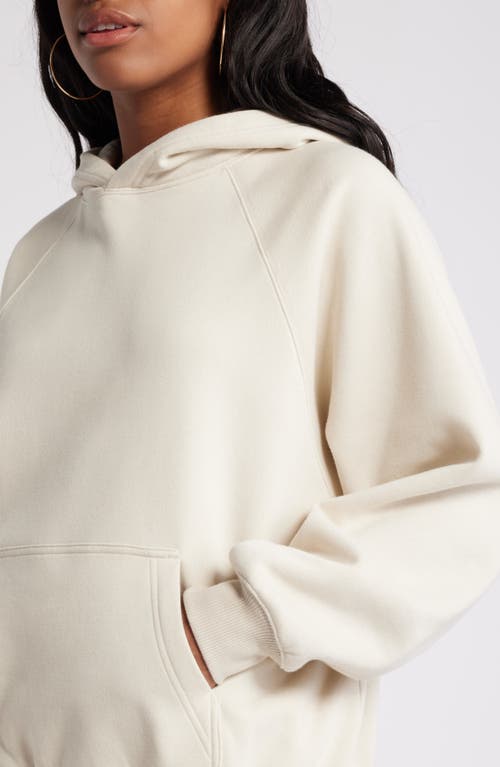 Shop Bp. Fleece Detail Oversize Raglan Hoodie In Beige Oatmeal Light Heather