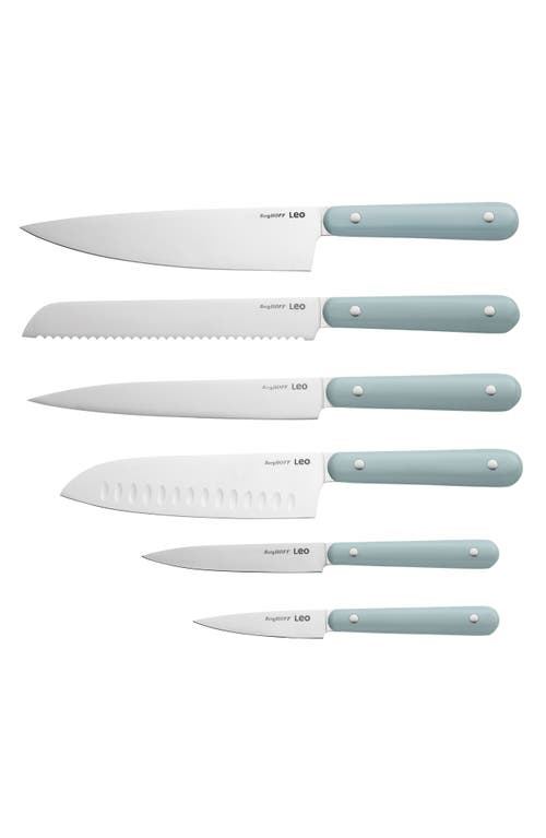 Berghoff Slate Stainless Steel Knife Block Set In Slate