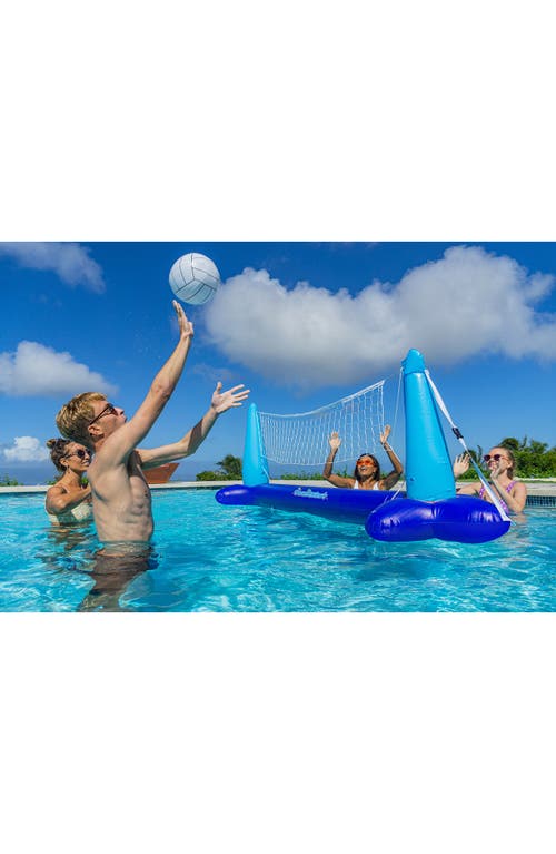 Shop Poolcandy Inflatable Volleyball Net In Blue/coral