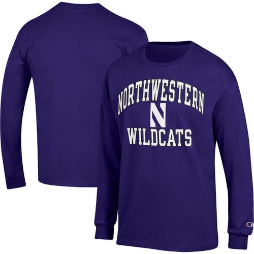 Men's Champion Purple Northwestern Wildcats High Motor Long Sleeve T-Shirt