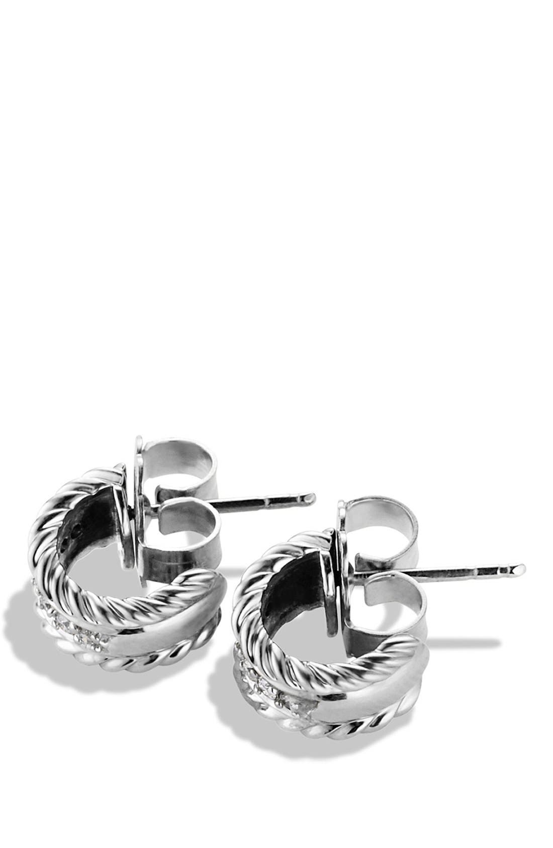 cable classics earrings with diamonds