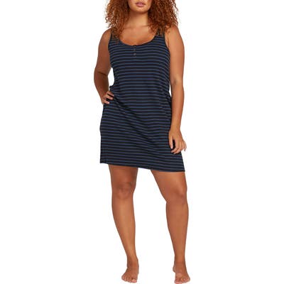 Plus Size Volcom Lil Stripe Minidress, Black