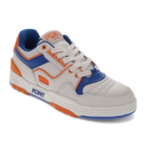 Pony M100 Low Sneakers In Off White/blue/orange