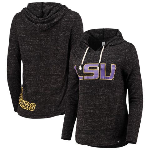 Women's Colosseum Heathered Black LSU Tigers Core Cora 2.0 Hoodie Long ...