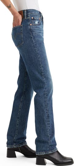 501® Original High Waist Straight Leg Jeans