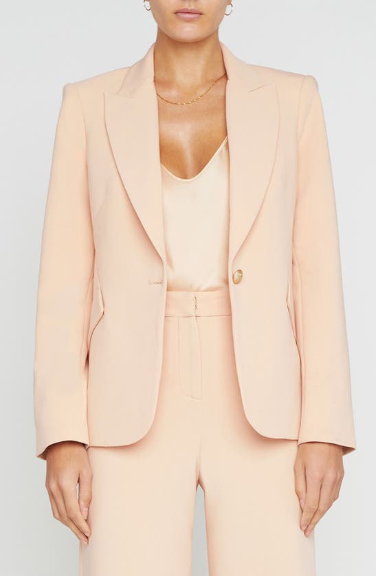 Shop L Agence L'agence Chamberlain Blazer In Toasted Almond