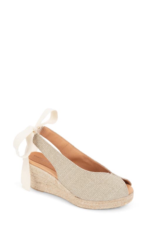 patricia green Dolce Espadrille Wedge Sandal Natural Lurex at Nordstrom,