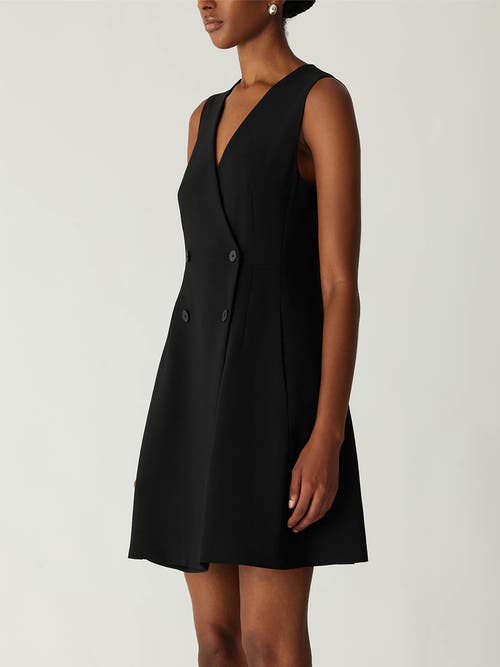 REBECCA TAYLOR REBECCA TAYLOR REFINED SUITING DOUBLE BREASTED MINI DRESS 