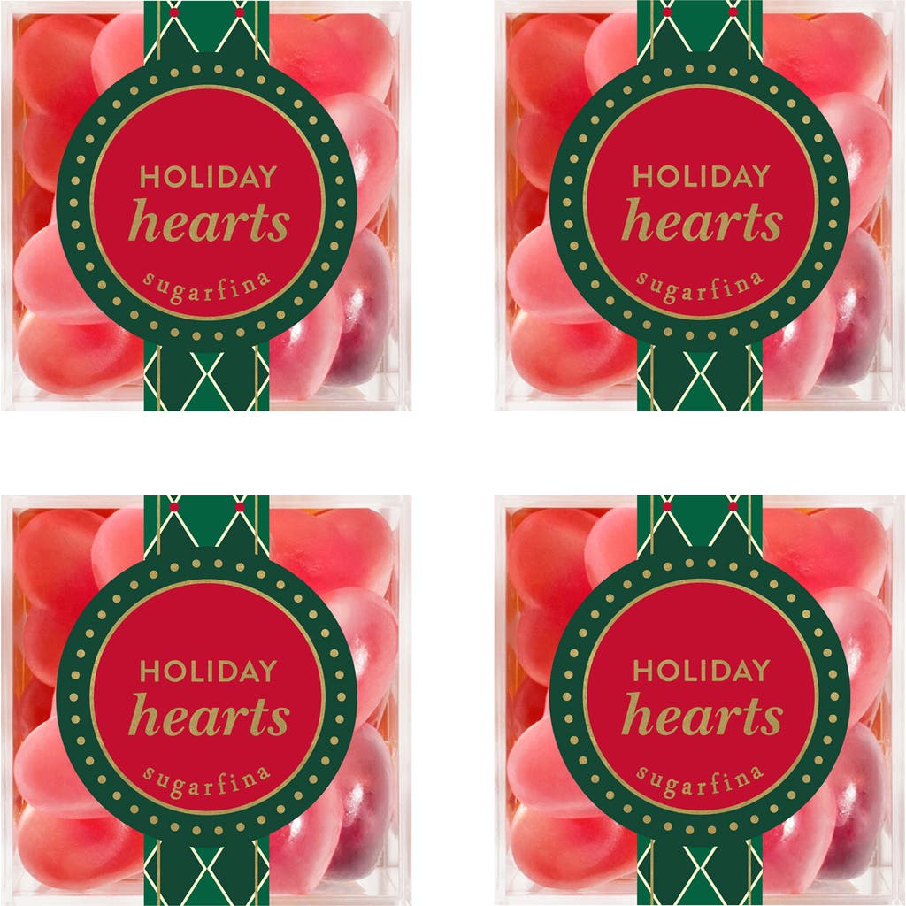 sugarfina Holiday Hearts Set of 4 Candy Cubes