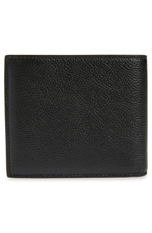 Balenciaga Black Wallet With Contrasting Logo Print In Leather Man In Black