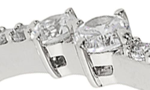 Nadri Cassi Cubic Zirconia Inside Out Hoop Earrings In Rhodium
