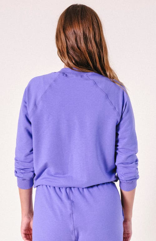 Poplinen Plus Agnes Raglan Organic Cotton + Tencel Sweatshirt In Veri Peri