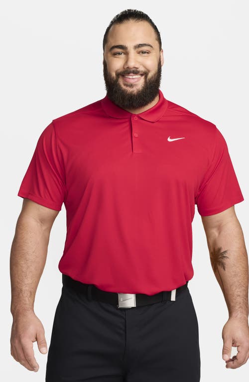 Shop Nike Golf  Dri-fit Victory Golf Polo In University Red/white